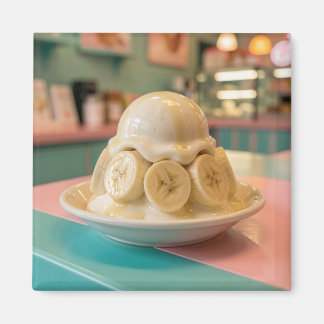 Aimant Resin Banana Sundae | Retro Ice Cream Shop