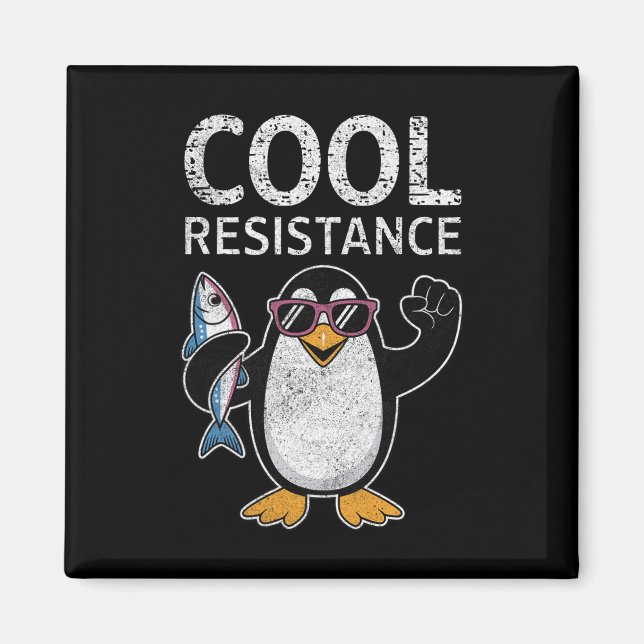 Aimant Résistance Cool subtile Tarifs de pingouin protest (Devant)