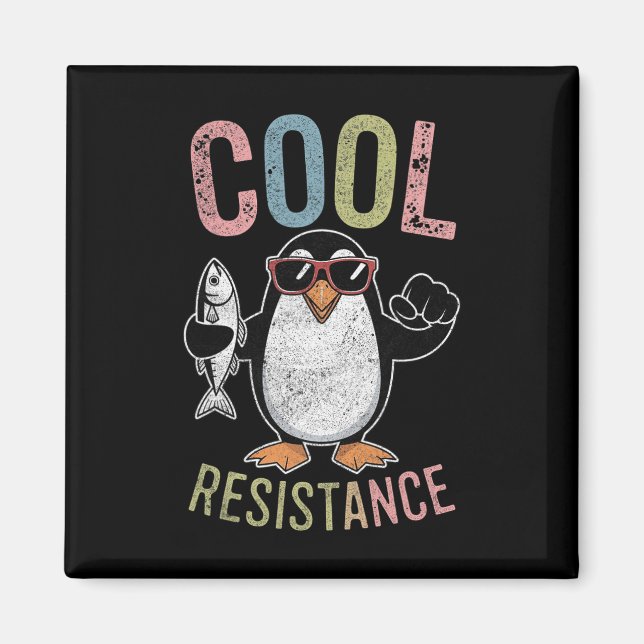 Aimant Résistance Cool subtile Tarifs de pingouin protest (Devant)