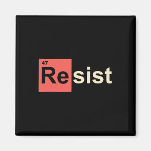 Aimant Résister 47 Symbole chimique de l'élément Trump