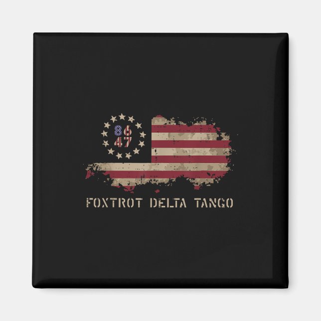 Aimant Résister 8647 Foxtrot Delta Tango Usa Drapeau Mani (Devant)