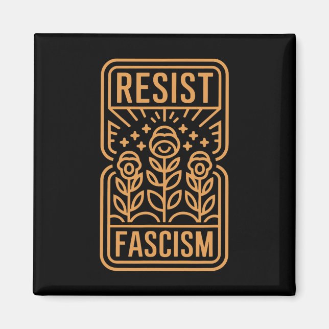 Aimant Résister à la protestation contre le fascisme Trum (Devant)