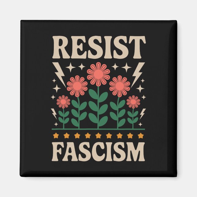 Aimant Résister à la protestation contre le fascisme Trum (Devant)