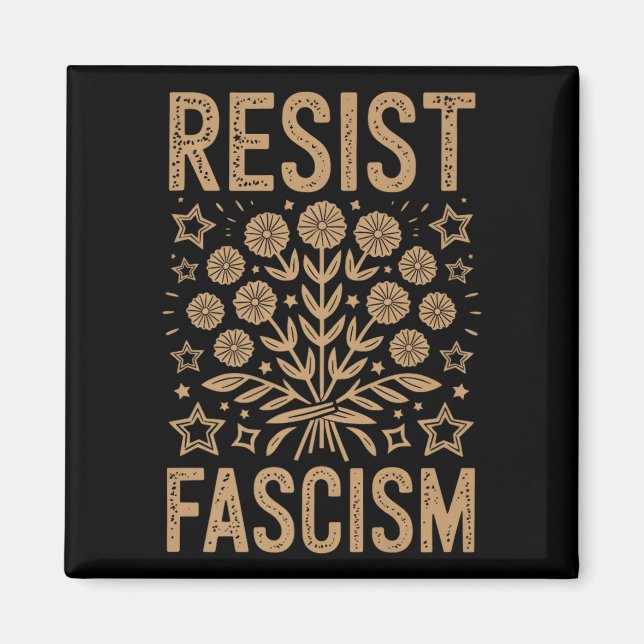 Aimant Résister à la protestation contre le fascisme Trum (Devant)