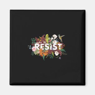 Aimant Résister Fleur Anti Trump Politique Protestation 1