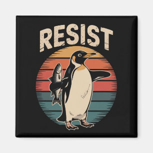 Aimant Résister Manchots Activisme Protester Tarifs Rétro