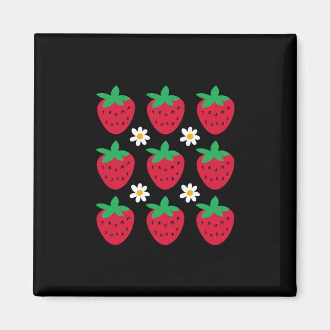 Aimant Résister subtilement Trump Daisy Fraise Protest Fé (Devant)