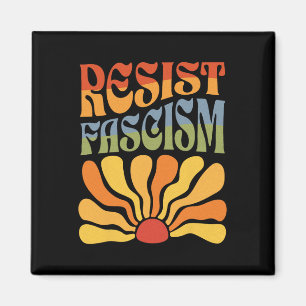 Aimant Résistez au fascisme Rétro Boho Feminist Pro Choic