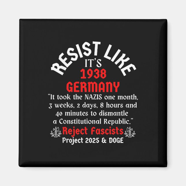 Aimant Résistez Comme Son Allemagne De 1938 _2 (Devant)