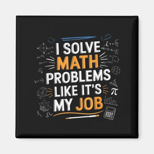 Aimant Résoudre des problèmes mathématiques comme un empl (Devant)