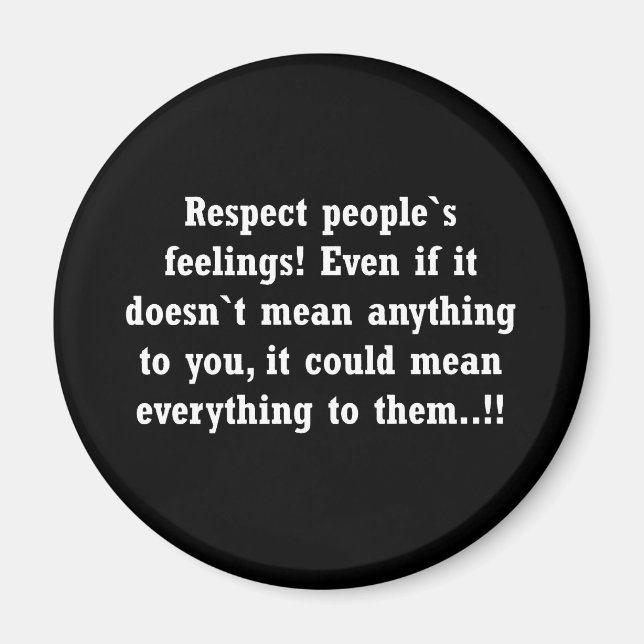 Aimant RESPECT SOINS AUTRES SENTIMENTS conseils commentai (Devant)