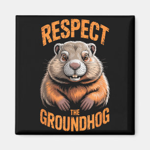 Aimant Respecter le marmotte Punxsutawney Phil drôle de H