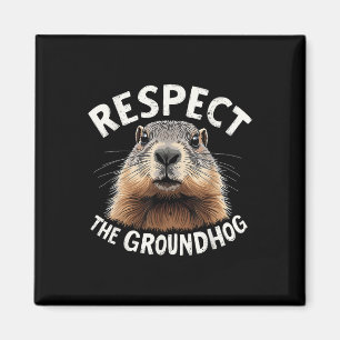 Aimant Respectez La Marmotte De Terre Célébrez La Journée