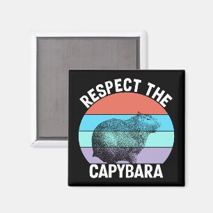 Aimant Respectez Le Capybara T-Shirt Drôle Pour Les Amate