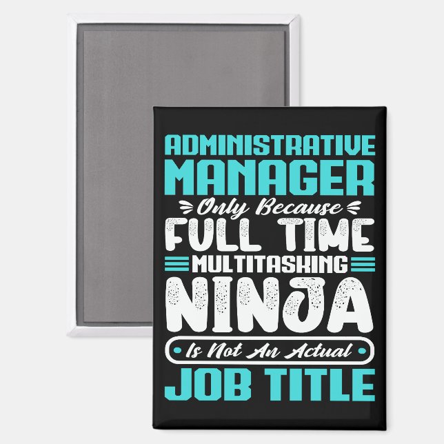 Aimant Responsable administratif Titre du travail Compéte (Recto/Verso)