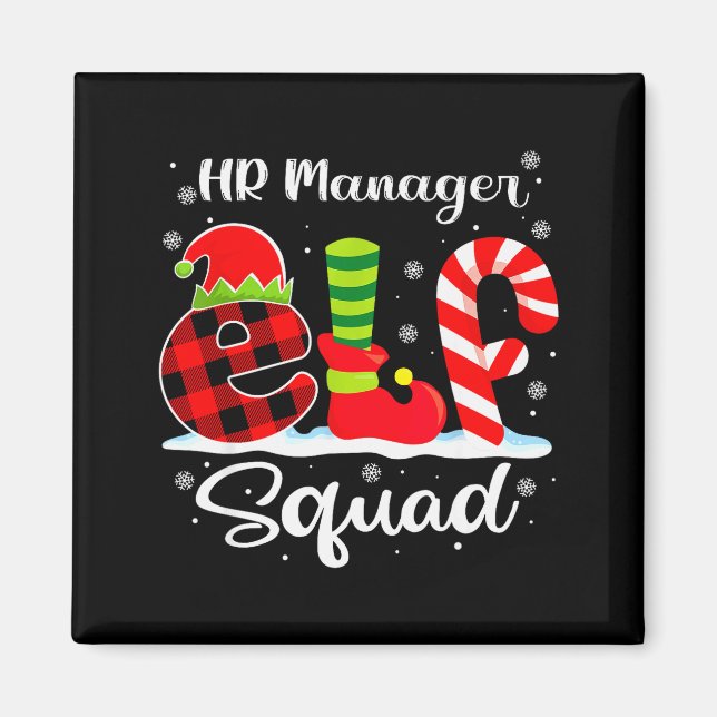 Aimant Responsable RH Elf Squad Recruteur de Noël Corresp (Devant)
