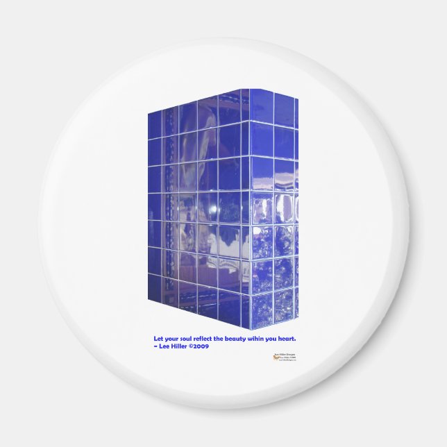 Aimant Ressort chaud, AR BlueTile Reflection Cadeaux (Devant)