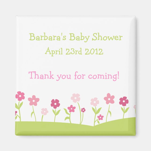 Aimant Ressort Fleurs Merci magnétique - Fille (Devant)