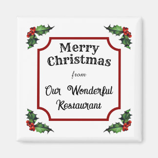 Aimant Restaurant personnalisé Joyeux Noël