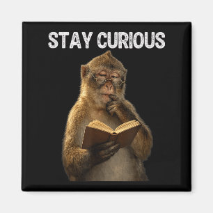 Aimant Reste curieux singe drôle bibliophile lisant un li
