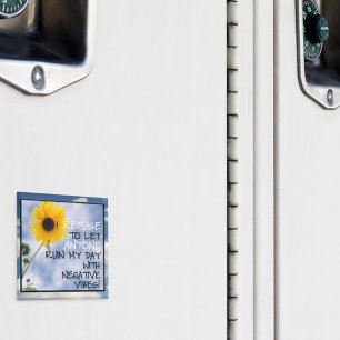 Aimant Rester le texte positif avec un tournesol dans le