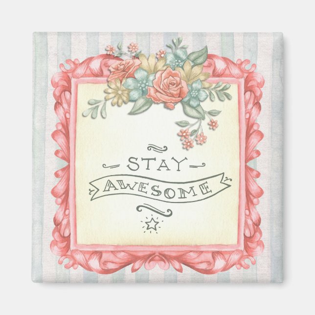 Aimant Rester une citation géniale (Devant)