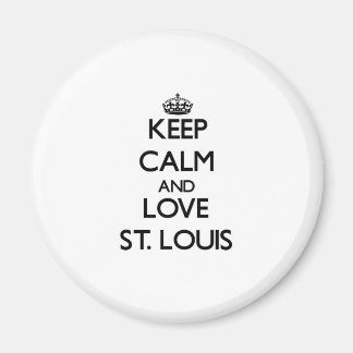 Aimant Restez calme et amour St. Louis