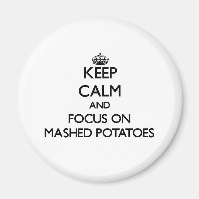 Aimant Restez calme et concentrez-vous sur les pommes de  (Devant)
