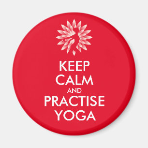 Aimant Restez calme et pratiquez le yoga