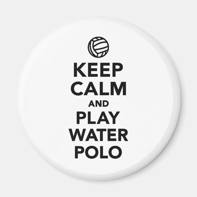 Aimant Restez calme jouer Water Polo (Devant)