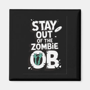 Aimant Restez en dehors du disque zombie Ob drôle de golf