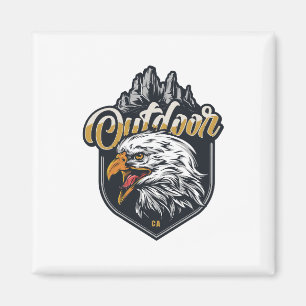 Aimant Restez fort Aigle extérieur Citations motivationne