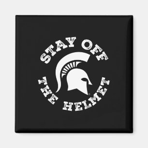 Aimant Restez loin du casque - Michigan State Spartans Sk