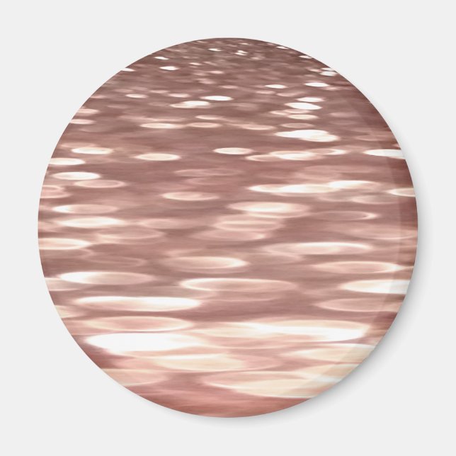 Aimant Résumé #3 : Rose cuivre doré scintillant (Devant)
