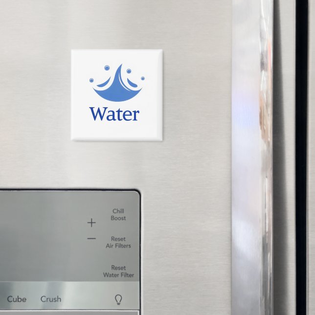 Aimant Résumé d'eau Bleu (In situ (réfrigérateur))