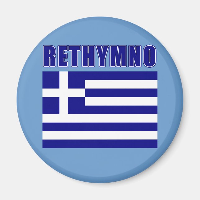 Aimant RETHYMNO Grèce Tshirts, cadeaux (Devant)