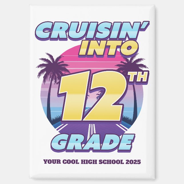 Aimant Retour à l'école, 12e année (Recto)