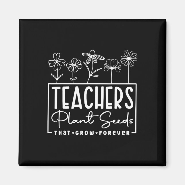 Aimant Retour À L'École Enseignants Plantes Semences Qui  (Devant)