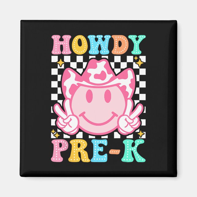 Aimant Retour à l'école Howdy Pré-maternelle Mignon Weste (Devant)