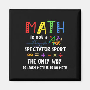 Aimant Retour à l'école Les maths ne sont pas un sport de