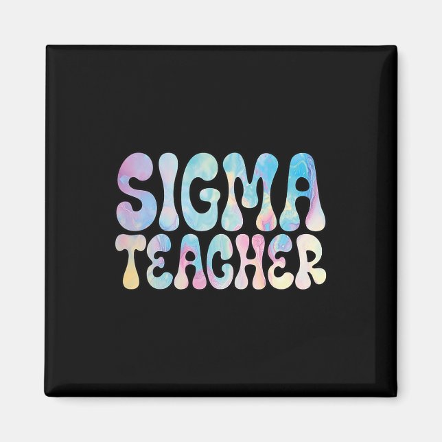 Aimant Retour à l'école Sigma Enseignant mème amoureux Hu (Devant)