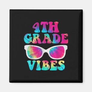 Aimant Retour à l'école T-shirt 4e année Vibes Première j