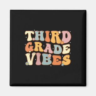 Aimant Retour À L'École Vibes De Troisième Année Étudiant