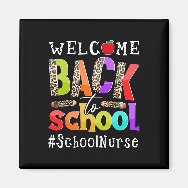 Aimant Retour À L'Infirmière D'École Premier Jour De L'Éc (Devant)