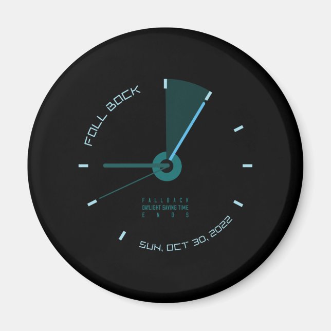 Aimant Retour arrière Heure d'été (Devant)