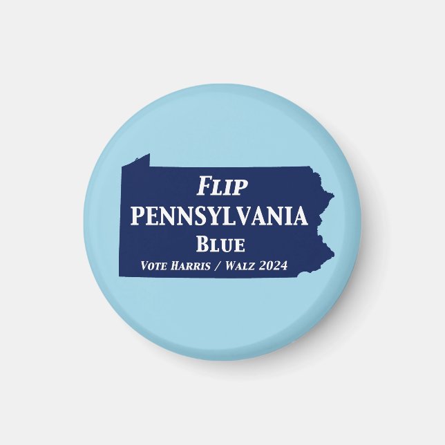 Aimant Retourner Pennsylvania Blue en 2024 (Devant)