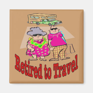 Aimant Retraité à Voyage Camper Couple
