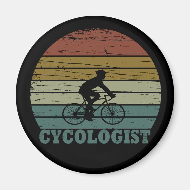 Aimant Retraite de cyclisme drôle - Vieux Cycologue  (Devant)