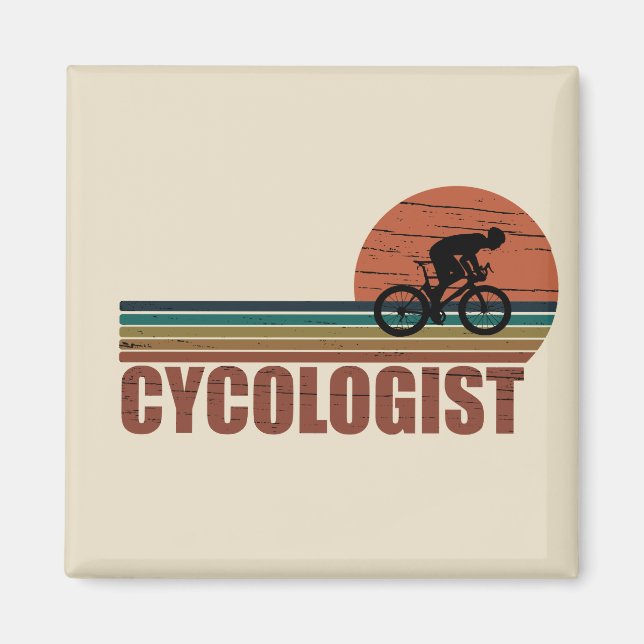 Aimant Retraite de cyclisme drôle - Vieux Cycologue  (Devant)