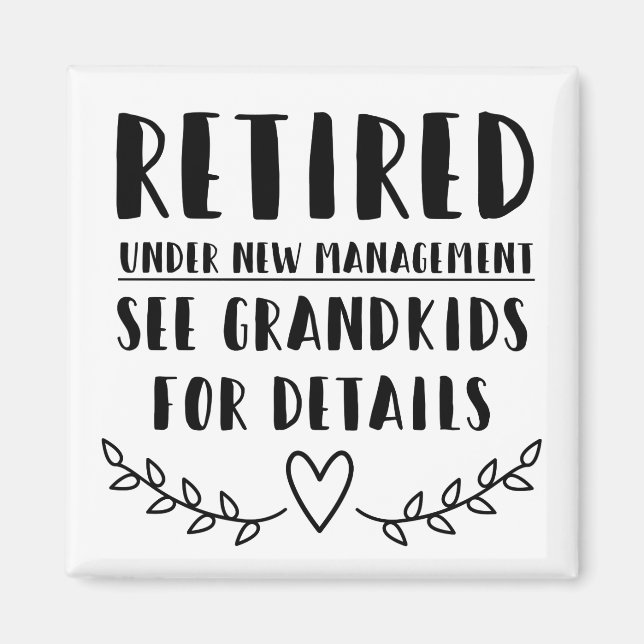 Aimant Retraité Sous Nouvelle Gestion (Devant)